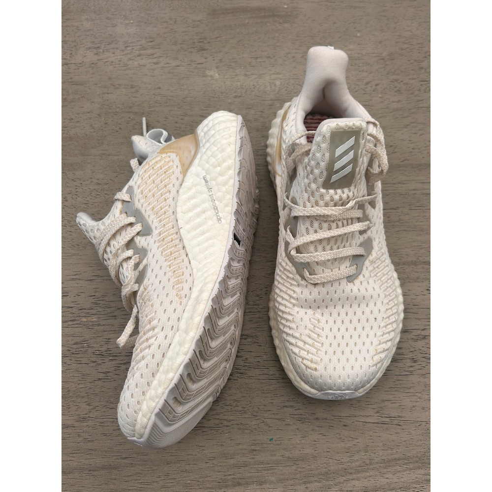Adidas Alphaboost Running Shoes Mens 6 Cream White EH3314 Sample Sneakers - Picture 6 of 11